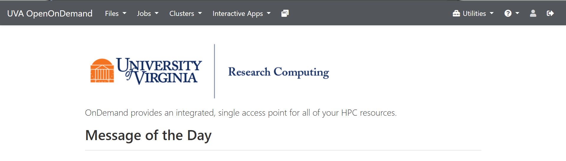 Open OnDemand portal